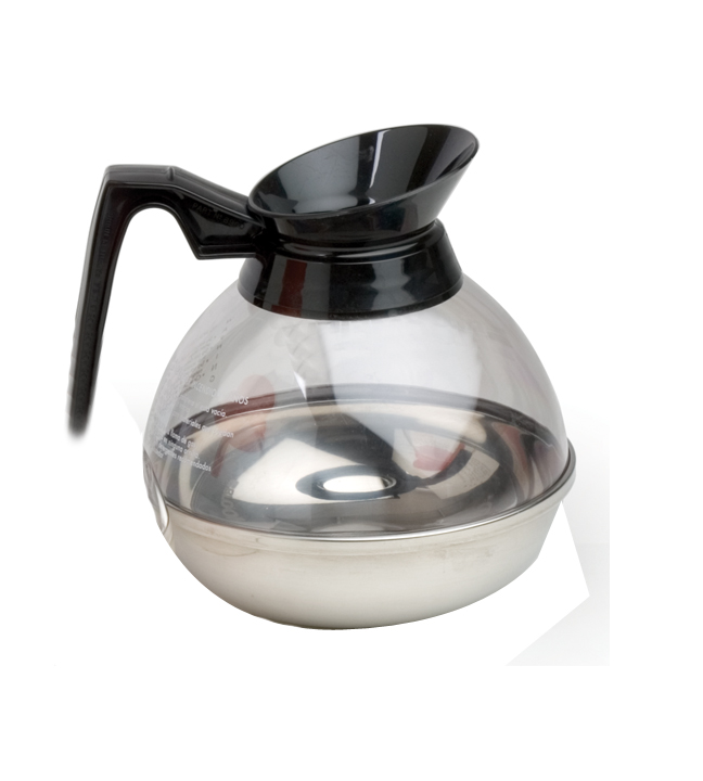 Glass Regular Coffee Server with Stainless Steel Bottom